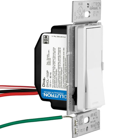 Reliable Wall Dimmer Switch For Dimmable LED CFL And Halogen Bulbs With Frustration Free Hookup And Buttery Smooth Control For Single Pole Or Three Way Installations In Solid Midnight Trim, side view.