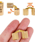 Hidden Brass Barrel Hinges For Wood Boxes 4 Pack 10mm With 16 Screws 180 Degree Opening Ideal For DIY Jewelry Box Making And Small Chest Projects Durable Concealed Hinges For Crafty Box Builds