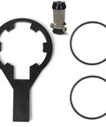 Chlorinator Lid Wrench Opener With 2 O Rings For Hayward CL200 CL220 CL2002S, black plastic tool with two O-rings