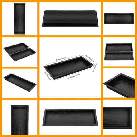 2 Pack Paver Molds For Easy DIY Stepping Stone Projects Concrete Cement Molds Garden Decor Pavers For Garden Walkways And Concrete Paths Durable ABS Molds With Real Wood Grain Surface