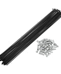 Universal Bicycle Spokes 14G 275mm Length Carbon Steel Black Set For Mountain City And Road Bikes with nipples