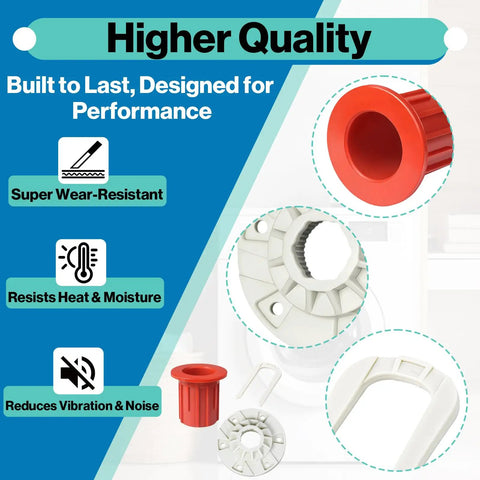 Washer Basket Drive Hub Kit And 52719 Basket Bushing Set for top load washers with durable, heat-resistant components.