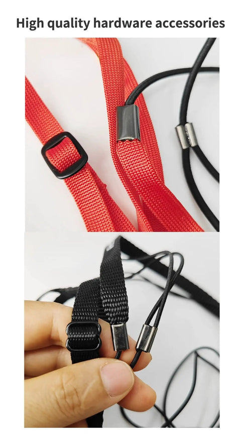 Adjustable Parrot Harness With Leash For Outdoor Flight Training 78.7 Inch Rope Kit showing strap hardware details
