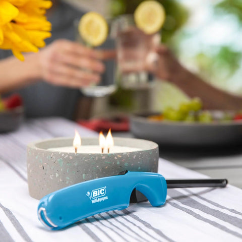 Long Wand Utility Lighters 4 Pack In Assorted Colors For Grills Fireplaces And Candles Durable Metal Shaft Safe Reach Refillable