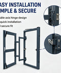 Slick Carbon Steel Hidden Drywall Access Panel With Push To Open Design For Seamless Wall And Ceiling Cover That Is Hassle Free And Gets The Job Done For Hvac Plumbing And Electrical Work In 16X24 showing double axis hinge for secure installation.