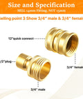 Beefy Nine Piece Stainless Steel Quick Disconnect Adapter Kit For Pressure Washers M22 14 Swivel shown with fittings