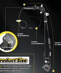 Power Slide Sliding Door Cable Assembly For Sienna Left Driver Side 2011 To 2020 OEM Part Number 8501608011 Replacement Cable Fits 8501608010 with product dimensions shown