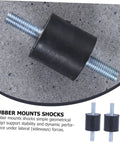 Heavy Duty Rubber Mounts Set For Fitness Equipment And Home Gym Systems Beat The Shake With Shocks Absorbers Anti Vibration Isolators For Air Conditioners Air Compressors Motors Pumps And Welding Machines Reducing Noise And Vibration. Black rubber mount with threaded bolts, pack of 2.