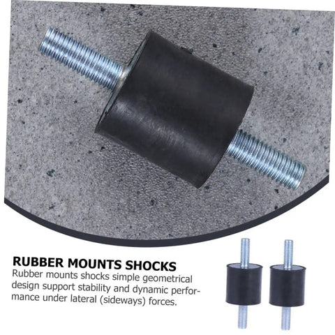 Heavy Duty Rubber Mounts Set For Fitness Equipment And Home Gym Systems Beat The Shake With Shocks Absorbers Anti Vibration Isolators For Air Conditioners Air Compressors Motors Pumps And Welding Machines Reducing Noise And Vibration. Black rubber mount with threaded bolts, pack of 2.