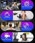 Universal Microphone Shock Mount For 47mm To 53mm Mics, podcasting, broadcasting, live streaming, recording scenes.