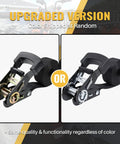 Heavy Duty Endless Ratchet Straps No Hook Setup One Inch By Eight Feet 1860 Pound Break Strength Black Cargo Tie Downs in upgraded versions.