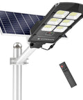 800W Solar Street Flood Light With Dusk To Dawn Sensor, Motion Detection, Remote Control, IP66 Waterproof Outdoor Lighting