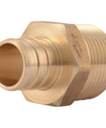 Three Quarter Inch Brass Crimp MNPT Male Adapter For PEX And PE-RT Pipes To FNPT Threaded Connections Copper Plumbing Fitting