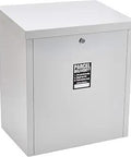 Parcel Chest Secure Locking Delivery Box In Weatherproof Galvanized Steel, Textured Gray, Medium Size With Auto Locking Mechanism