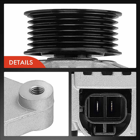 Replacement 12V 90A alternator with 6 groove pulley and 2 pin plug for Honda Passport 1999-2002 and Isuzu Amigo 1998-2000 V6 3.2L details