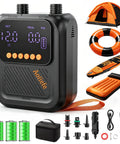 Portable Rechargeable Electric SUP Pump For Stand Up Paddleboards On The Go With Dual-Stage Inflation And Deflation Auto Off At 20 PSI Ultra-Light 2.9 Lb Compact Air Pump For Kayaks Tents And Other Gear