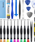 24 Piece Pry Tool And Screwdriver Kit For Easy Screen Replacement And Battery Repair On iPhone 17 16 15 14 13 12 11 Pro Max Plus X XR XS 8 7 6 Plus iPad Pro Air Mini iPad iPod PC Laptop Tablet And More