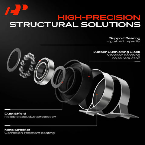Premium Grade Drive Shaft Center Support Bearing Replacement Direct Factory Fit Driveshaft Carrier Unit For Cadillac Cts Awd 2008 To 2014 Rockhard Setup components visualization