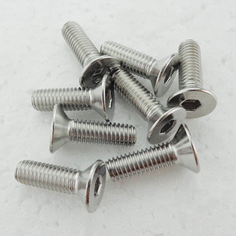 M6 X 20mm Flat Head Socket Cap Screws 304 Stainless Steel Hex Socket Bolts 20 Pieces Countersunk Screws for DIY Builds