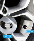 Cadillac Tire Valve Stem Caps 4 Pack Dope Aluminum Alloy Metal Wheel Air Caps Silver For ATS CTS EXT SRX XTS XLR ELR Series Replacement Accessories Premium Quality on wheel