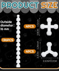 144 Piece Doll Armature Set With 4Y And 4X Chest Connectors Flexible Plastic Ball Joints, 16mm Size Display