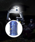 Solar Powered Camping Lantern With Foldable Body And Sturdy Handle, LED Lamp Three Lighting Modes, Waterproof for outdoor use