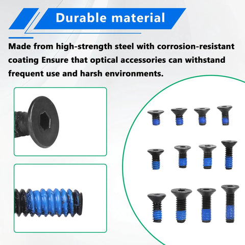 Must Have Multi Size Red Dot Screw Kit 60 Piece Set With M3, M3.5, M4, 4-40 And 6-32 Screws, corrosion-resistant steel