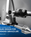 MT2 Tailstock Live Center For Wood Lathe Beefy Heavy Duty Steel Live Revolving Center With 60 Degree Ball Bearing in use on lathe