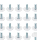 No More Wobbling With These Premium 24 Pack M6 Screw On Table Feet Adjustable Leveling Glides White Chair Stool Leg Pads.