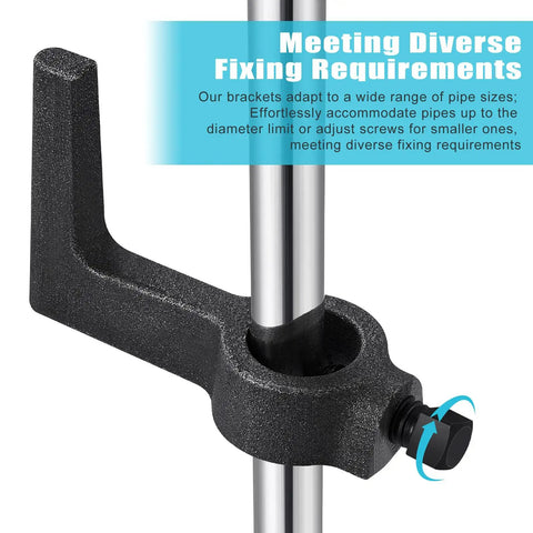 Iron screed bracket on pipe for 8 Pack Concrete Screed Brackets For Screed Bars And Lumber Beefy Iron Construction Corrosion Resistant