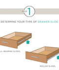 Illustration showing ball-bearing and roller drawer slides for soft close ball bearing drawer slide set 24 inch 2 pack with zinc plated steel.