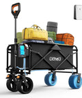 Electric Collapsible Wagon Cart With 100L Capacity For Beach Trips Grocery Runs Camping And Shopping On Wheels Lightweight