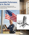 Heavy Duty Stainless Steel Flagpole Pulley And Crank Handle Kit Two Pieces For Smooth Outdoor Flag Raising Hardware With Sealed Bearing Rollers To Cut Friction No Snags Easy Install Top Quality Gear That Lets You Fly Your Banner Proudly. Stainless steel flagpole pulley and crank handle kit on a pole