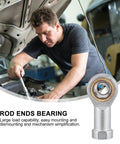 4Pcs Female Thread Rod End Bearings Set With Spherical Plain Bearings Pneumatic Rod Ends Easy Install Heavy Duty High Load Capacity Durable Copper Race Hardened Steel Ball Replacement Parts For Linkages And Machinery on car linkage