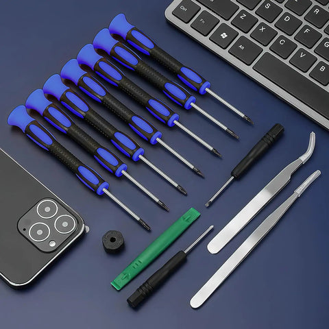 Magnetic Torx Screwdriver Set 12Pcs Pro Grade With T3 T4 T5 T6 T7 T8 T10 And TR8 TR10 Security Bits Includes Stainless Steel Tweezers