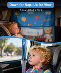 Two Pack Baby Car Sun Shades For Side Windows 26.8 By 19.7 Inches With Dinosaur Cartoon Design And Strong Suction Cups UV Heat Protection Keeps Backseat Cool Block Sun Glare For Your Tiny Rider