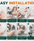 Step-by-step installation guide for Two Pack Beefy Aluminum Suction Cup Razor Holder For Shower No Sweat Setup On Tile.