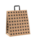 Polka Dot Kraft Paper Shopping Bags With Handles Large 15.9 By 9.8 By 17.3 Inch