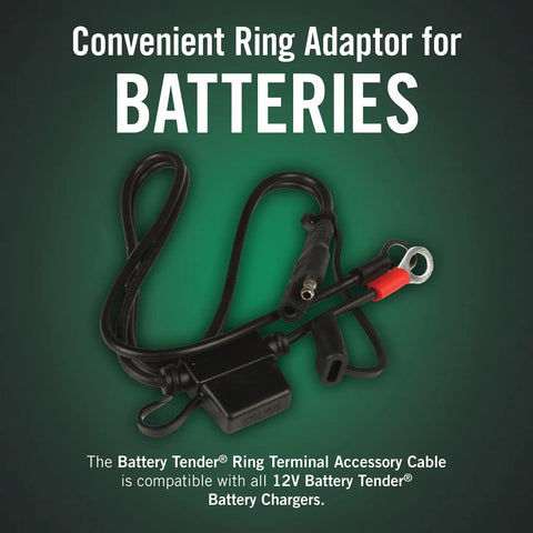 Ring Terminal Harness Cable With SAE Quick Disconnect 18 Inch Cord Adapter For 12V Battery Chargers Easy Quick Connect For Motorcycles Cars ATVs And More Go To Charge Accessory, black 16 AWG with ring terminals