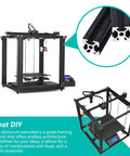 11.8 Inch European Standard T Slot Aluminum Extrusion Rail Kit, 4 Pieces, Anodized Black for 3D Printer and CNC DIY, High Strength Linear Motion Guide for Precision Builds, used in a 3D printer frame