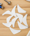 Plastic Spiral Pusher Kit 10 Pcs For Vending Machines With White Scrapers, Easy Install, Universal Compatibility, Keeps Baffles Clean And Product Display Sharp, Maintenance Tools For Retail, white plastic pushers on wood