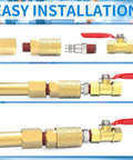Installation of Brass Ball Valve One Quarter Inch NPT Female To One Quarter Inch NPT Female Air Compressor Line Shut Off Switch