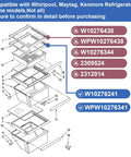 Glass Refrigerator Shelf 18 Inch Wide 17.45 Deep 1.57 Tall Replacement Part For Standard Freezers And Fridges Heavy Duty Tempered