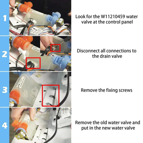 Heavy Duty Washer Water Inlet Valve Replacement That Fixes Leaks, Overfilling, Slow Fill, And Temperature Fluctuations For Popular Whirlpool Maytag Kenmore Amana Crosley Machines, Replaces W11210459 And AP6329217, installed in washer