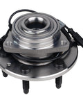 Front Wheel Bearing And Hub Assembly Fits Cadillac Escalade ESV EXT AWD Chevy Avalanche Silverado Suburban 1500 Tahoe 4WD 6 Lug With ABS Bulletproof Replacement shown from top view