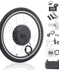48V 1000W Electric Bike Conversion Kit With Pedal Assist Sensor LCD Display Gearless Hub Motor 26 Inch Front Or Rear Wheel