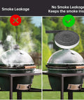High Temp Grill Gasket Replacement For Large And XLarge Kamado Grills Self Adhesive No Fuss Fifteen Feet Long Seven Eighths Inch Wide One Eighth Inch Thick Leak Proof Seal For Big Green Egg Ovens And Smokers on Big Green Egg kamado grill