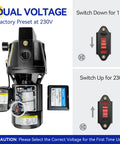 Workhorse Shallow Well Jet Pump With Cast Iron Body, 0.5 HP Motor, voltage switches, dual voltage 115V and 230V settings