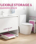 Top Shelf Folding Toddler Step Stool Built Solid For Your Little Munchkins features easy tuck away storage under sink and by toilet.