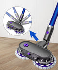 Electric Cleaning Mop Head For V7 V8 V10 V11 Cordless Vacuums Wet Dry Mop Attachment with rotating pads on hardwood floor